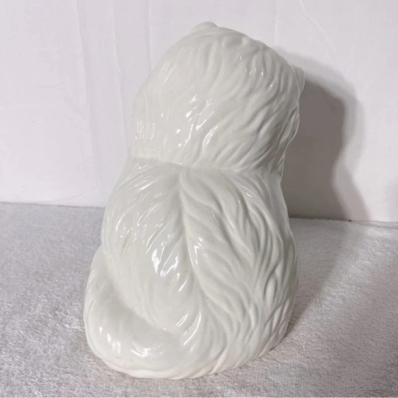 Vintage Ceramic  Blue Eyed Persian Cat Statue Kitty Meow - Picture 3 of 16